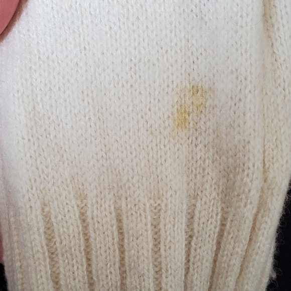 Anthropologie the cashmere collection soft crew sweater xs ivory cream 032 - Picture 10 of 10